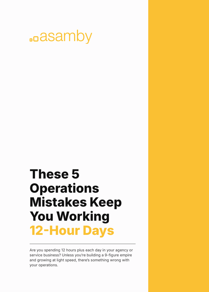 Cover of the guide: These 5 Operations Mistakes Keep You Working 12-Hour Days